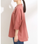 【S-LL/洗濯後しわになりにくい】コットン風 前あきドルマンブラウス