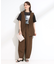 【セットアップ可】さらりと軽やか 麻調ゆるカーブパンツ