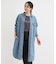 【S-LL】ロングシーズン活躍 デニムシャツワンピース