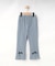 【100-150cm】デニム風ジャージフレアパンツ