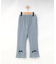【100-150cm】デニム風ジャージフレアパンツ