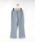 【100-150cm】デニム風ジャージフレアパンツ