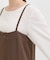 【S-LL】大人カジュアルに ベアトップ風 キャミサロペット