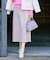 【洗濯機可】上品できれい見え フェイクスエード ナロースカート