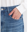 【SS-LL】脚のラインを拾いにくい デニムワイドパンツ