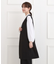 【洗える／イージーケア／ストレッチ】きちんと楽に。カットジョーゼットロングジレ