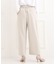 【洗える／イージーケア／ストレッチ】きちんと楽に。カットジョーゼットワイドパンツ