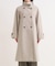 【S-LL】大人のきれいめスタイルに ウール調スタンドロングコート