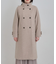 【S-LL】大人のきれいめスタイルに ウール調スタンドロングコート