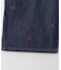 【130-150cm】刺繍使いワイドデニムパンツ