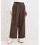 【洗える/S-LL/セットアップ可】脚のラインをきれいに魅せる センタープレスワイドパンツ