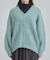 ブークレカラーVネックカーディガン