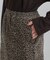 【あったか SHOO WARM】両面起毛 ベロアレオパード柄スカート