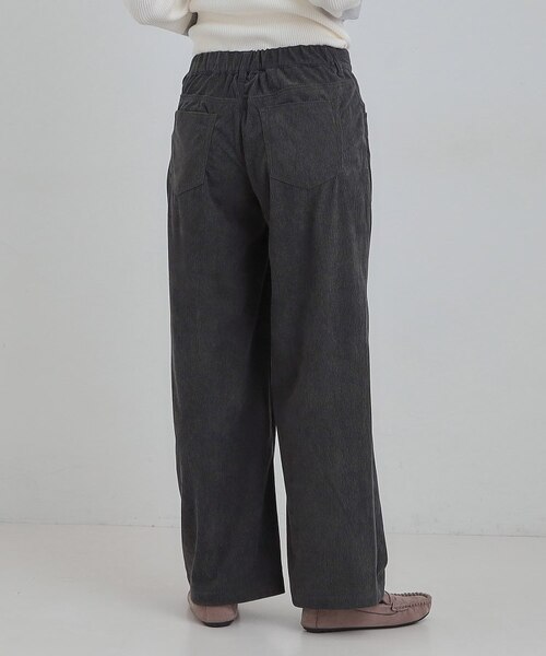 soerte スラックス Wide straight herringbone tweed slacks/ワイド