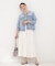 【SHOO・LA・RUE DENIM/S-LL/高レビュー】大人のための ノーカラーデニムジャケット