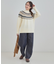 配色が大人かわいい　フェアアイル柄求心ニット