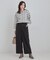 あったかカットツイルワイドパンツ
