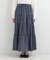 【ライトオンスデニム/S-LL】女性らしさをプラスする ティアードデニムロングスカート
