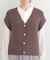 【S-LL/洗濯機可】気軽にレイヤード ざっくり前開きニットベスト