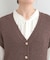 【S-LL/洗濯機可】気軽にレイヤード ざっくり前開きニットベスト