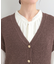 【S-LL/洗濯機可】気軽にレイヤード ざっくり前開きニットベスト