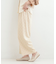 【S-LL】フロッキードットワイドパンツ