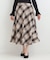 【S-LL】モールチェックフレアスカート