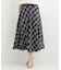 【S-LL】モールチェックフレアスカート