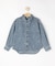 【100-150cm】フラワー刺繍デニムシャツ