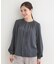 【多機能】メタルボタンがアクセント ふんわりギャザーブラウス