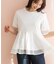チュールレイヤードペプラムＴシャツ