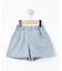 【100-150cm】リボン刺繍デニムショートパンツ