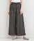 【着丈選べる/ひんやり/S-LL】ウエストリボンがポイント　デニムイージーワイドパンツ
