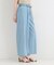 【着丈選べる/ひんやり/S-LL】ウエストリボンがポイント　デニムイージーワイドパンツ
