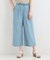 【着丈選べる/ひんやり/S-LL】ウエストリボンがポイント　デニムイージーワイドパンツ