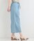 【着丈選べる/ひんやり/S-LL】ウエストリボンがポイント　デニムイージーワイドパンツ