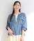 【S-LL】優しく透ける 柔らかシアーデニムブルゾン