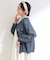 【S-LL】優しく透ける 柔らかシアーデニムブルゾン