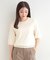 【毎日洗える/S-LL】上半身がすっきり見える　多機能5分袖ニット