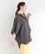 【洗濯後しわになりにくい/体型カバー】ポンチョ風ゆったりシャツ