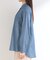 【UV/体型カバー/S-LL】お袖ゴム 柔らかシアーデニムシャツ