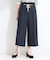 【S-LL】ロープベルトが爽やか ガウチョパンツ