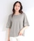 【洗濯機後しわになりにくい/ひんやり/S-LL】お袖のシアーで抜け感プラス 二の腕隠せるフレアスリーブトップス