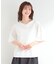【ひんやり/S-LL/洗濯機可】二の腕は見せず涼しげに お袖異素材フレアスリーブTシャツ