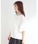 【ひんやり/S-LL/洗濯機可】二の腕は見せず涼しげに お袖異素材フレアスリーブTシャツ