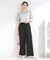 通気性ワイドパンツ