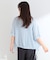 【S-LL/洗濯機可/体型カバー】さらさら シャーリングシフォン 裾ドロストシャツ