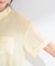 【S-LL/洗濯機可/体型カバー】さらさら シャーリングシフォン 裾ドロストシャツ