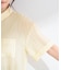 【S-LL/洗濯機可/体型カバー】さらさら シャーリングシフォン 裾ドロストシャツ