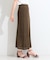【洗濯機可】クロシェ編みが華やか ニットナロースカート